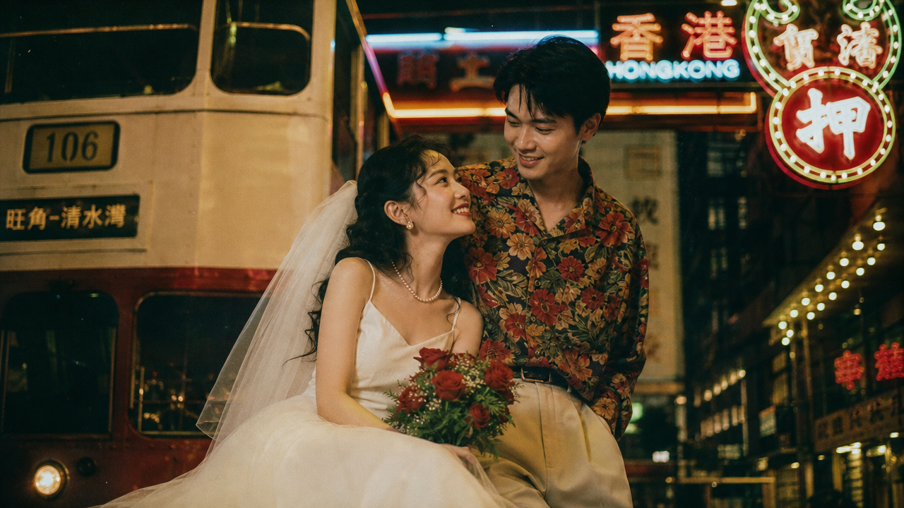 双层电车 · 香港夜色
