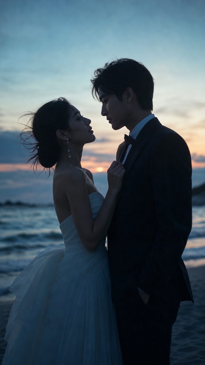 海边黄昏 · 逆光对视